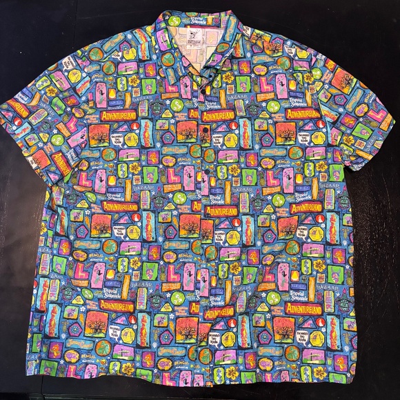 NWOT WDI MOG Disney D23 Expo 2019 Adventureland Tiki Room Hawaiian Camp Shirt XX - Picture 1 of 5